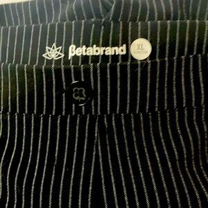 BNWT Betabrand XL flared black / white pinstriped dress pants